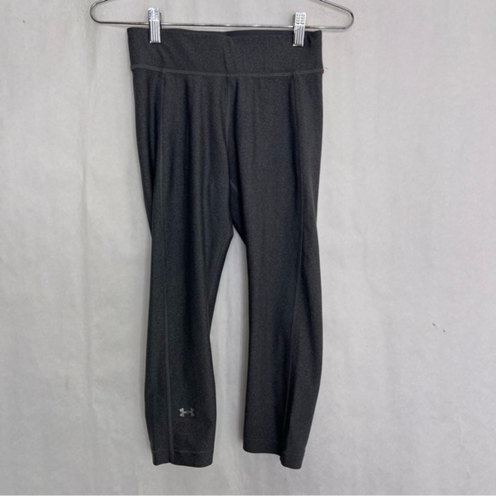 Under Armour UA HeatGear Armour Compression leggings crop grey Capri small - Picture 2 of 5